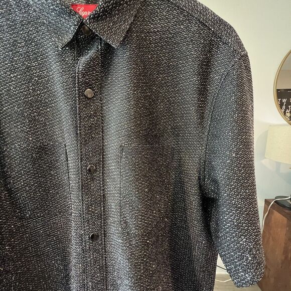 Supreme - SS Lurex Shirt Fall Winter 2022 - Black - Picture 3 of 6